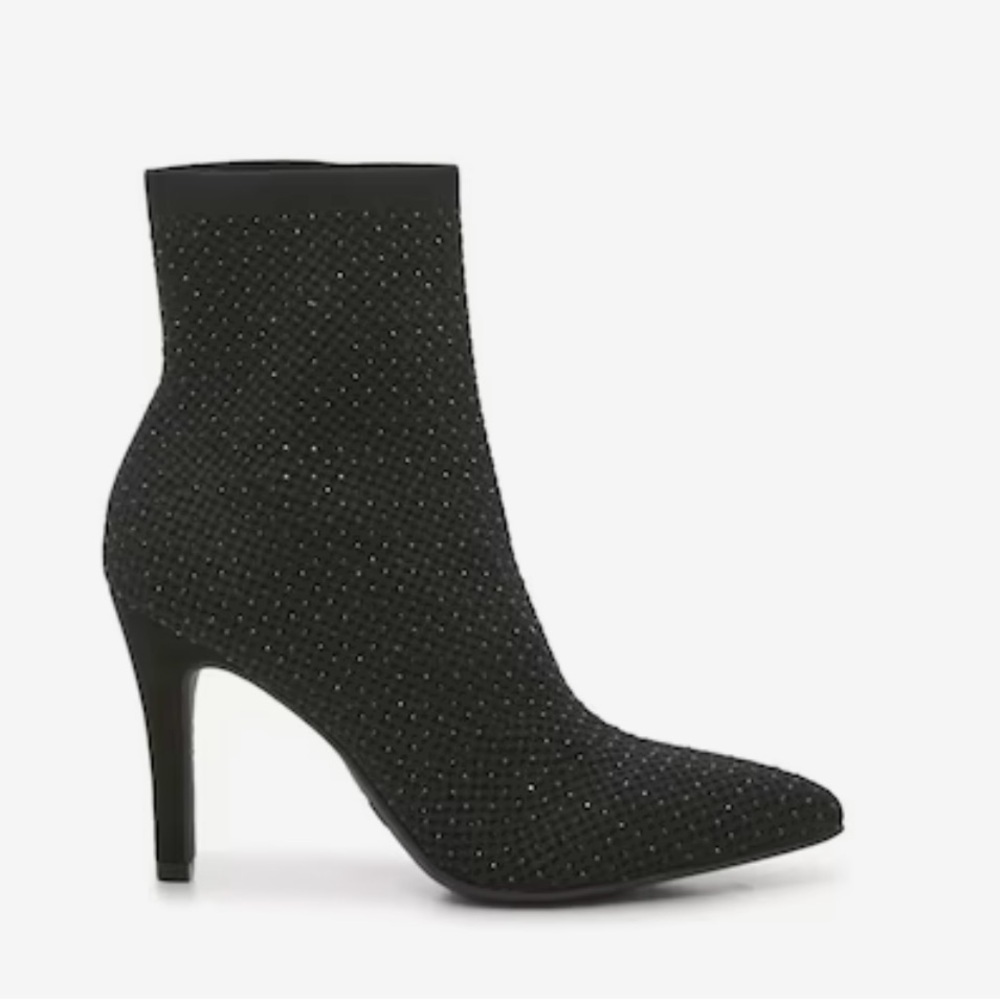 Mia Mercy Black Rhinestone Bootie Size 7.5 New